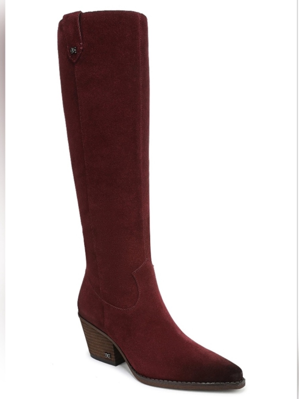 Sam Edelman Woods Knee High Suede Boots in French Burgundy 7 NWT